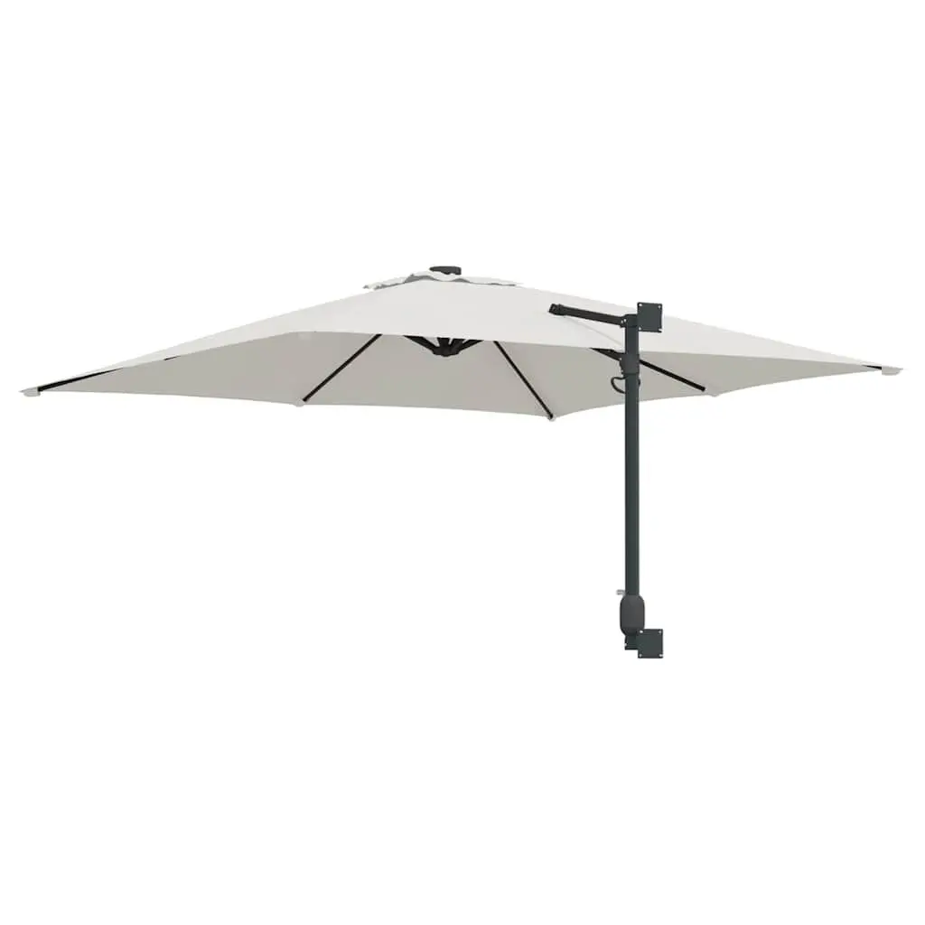Garden Umbrella Tiltable Canopy 248.5 x 247.5 x 160 cm Brown Outdoor Shade