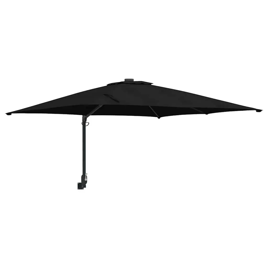 Garden Parasol Black Tiltable 248.5 x 247.5 x 160cm
