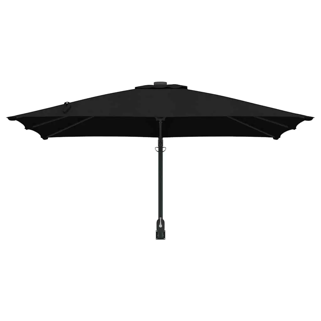 Garden Parasol Black Tiltable 248.5 x 247.5 x 160cm