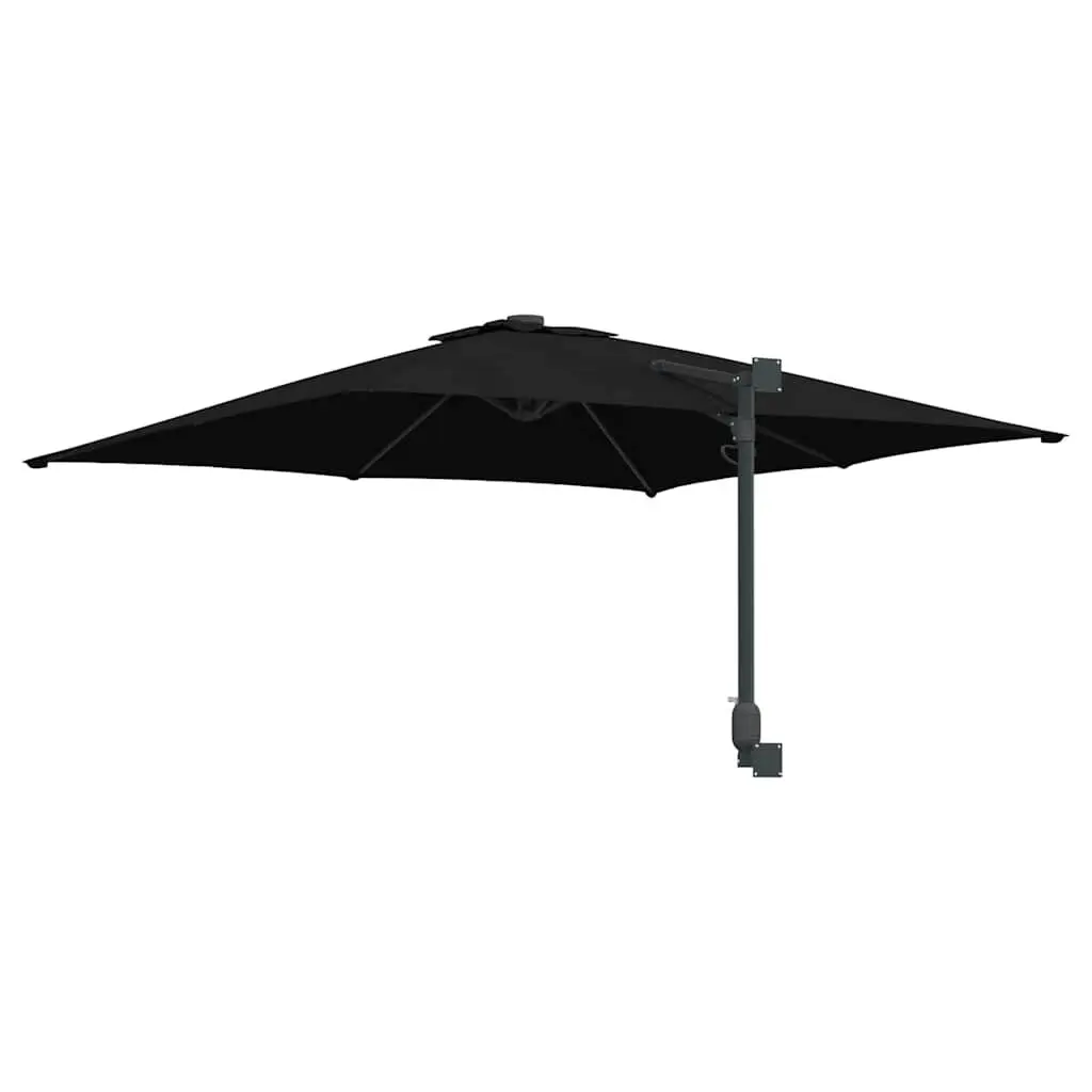 Garden Parasol Black Tiltable 248.5 x 247.5 x 160cm