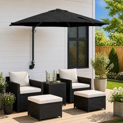 Your Perfect Companion: 248cm Black Garden Parasol