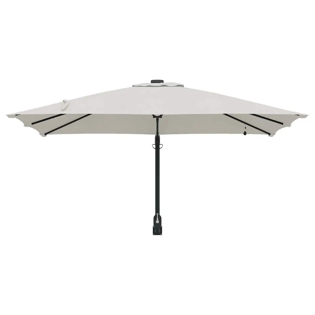 Garden Parasol Cantilever Umbrella Outdoor Shade with LED Lights 248.5 x 247.5 x 160 cm