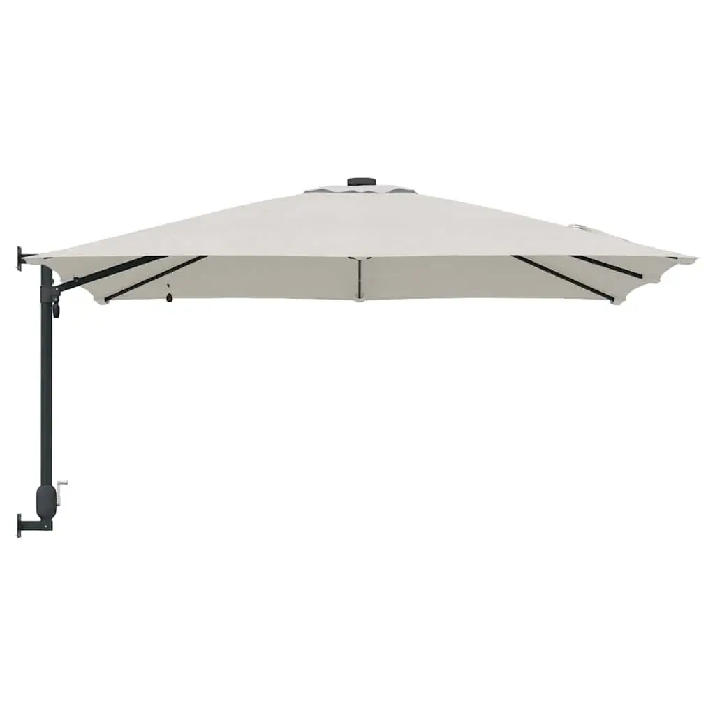 Garden Parasol Cantilever Umbrella Outdoor Shade with LED Lights 248.5 x 247.5 x 160 cm