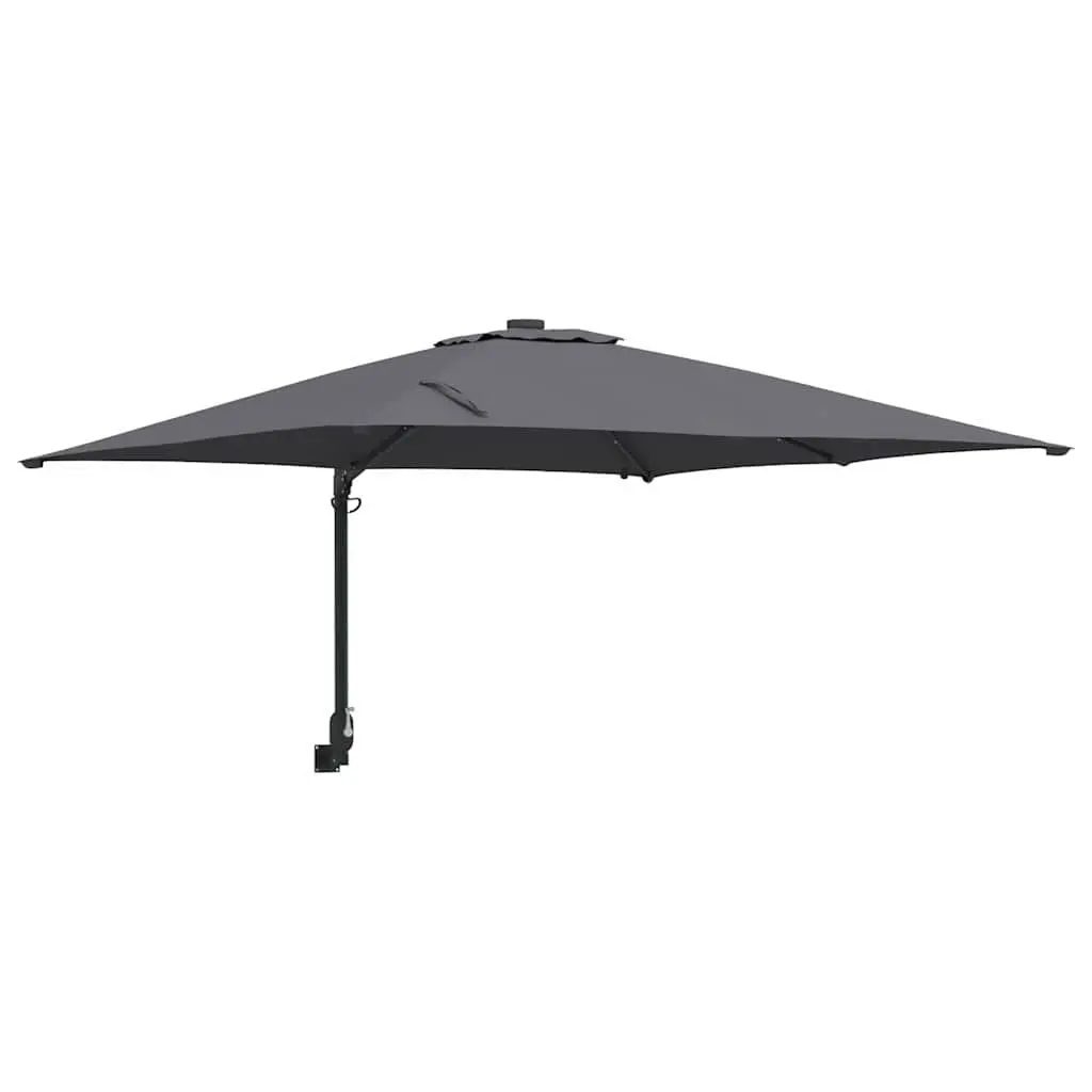 Garden Parasol Cantilever Outdoor Umbrella Sunshade with LED Lights Tilt Adjustable 2485 x 2475 x 160 cm
