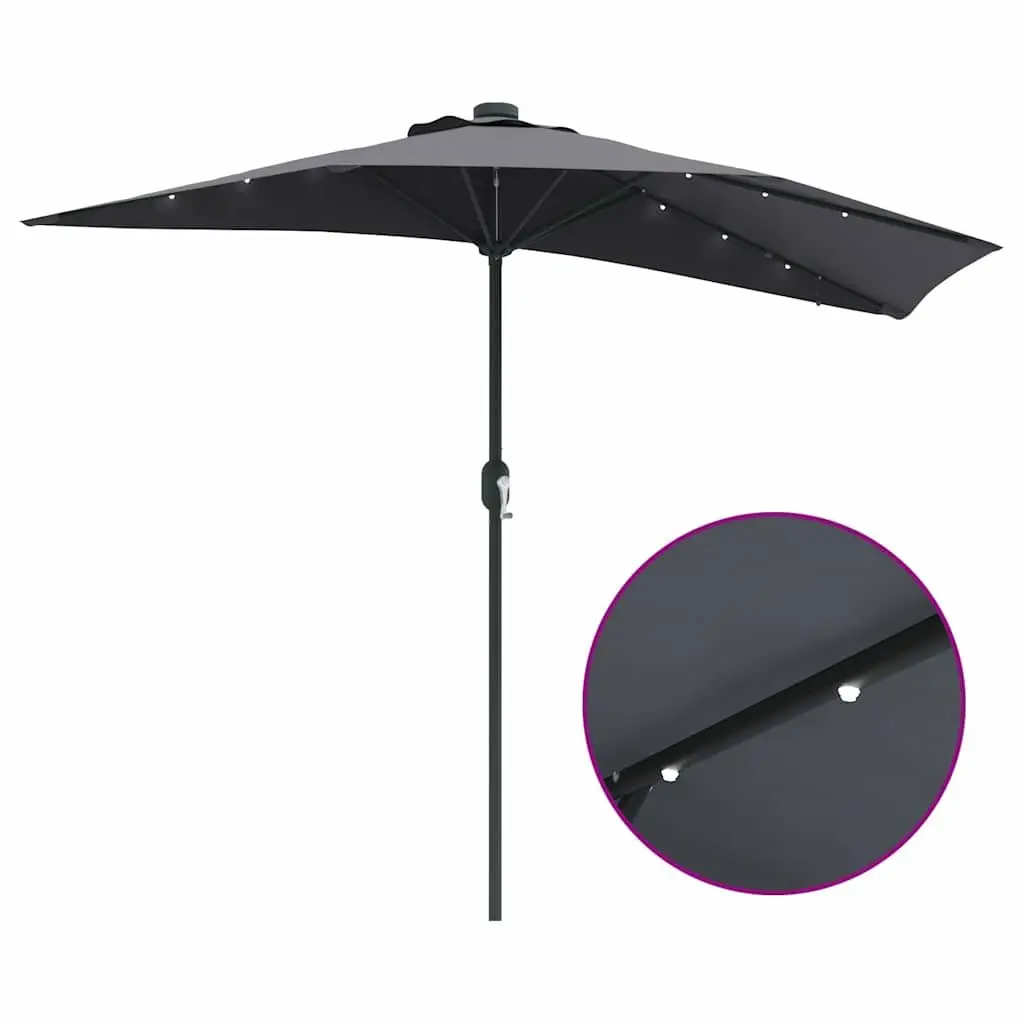 Garden Parasol with Solar LED Lights