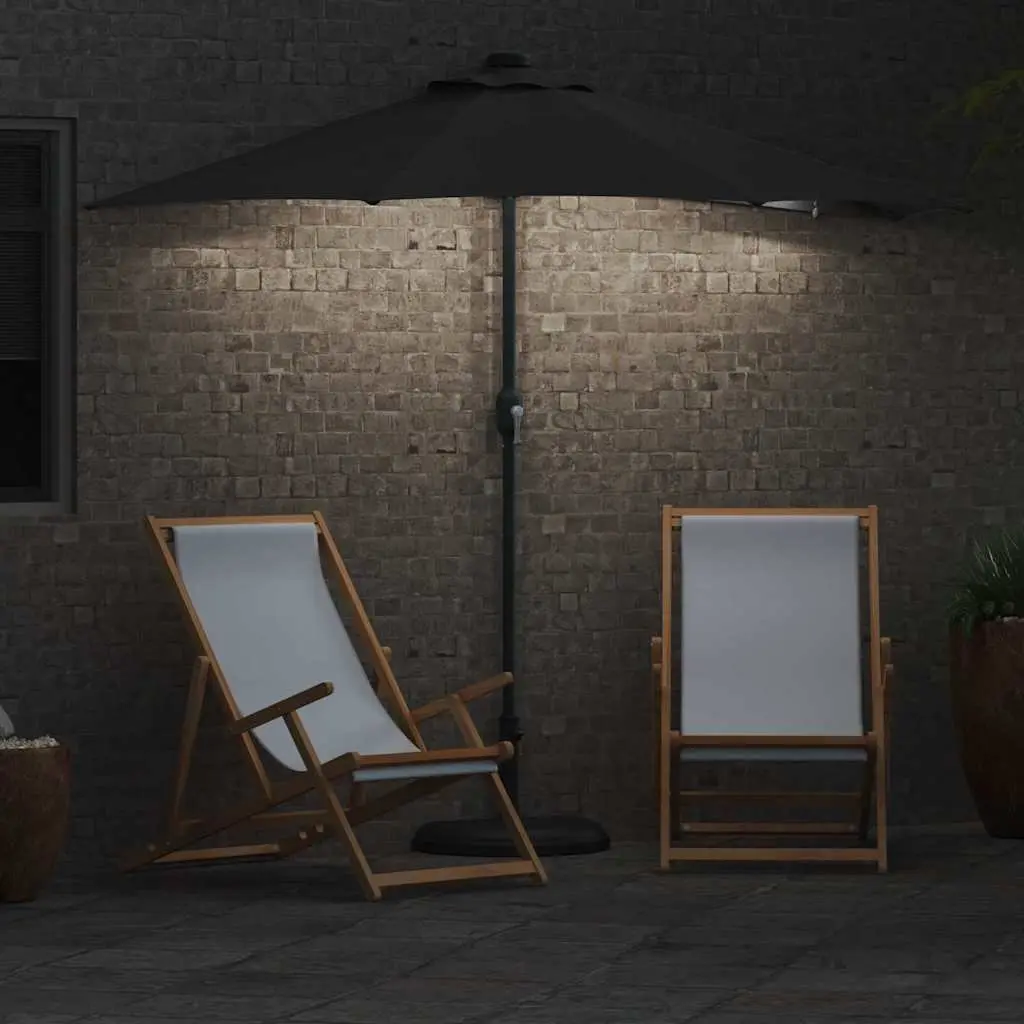 Garden Parasol with Solar LED Lights