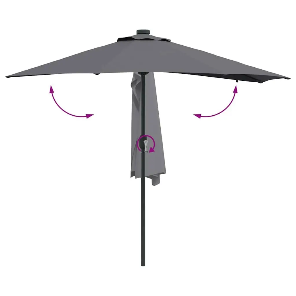 Garden Parasol with Solar LED Lights