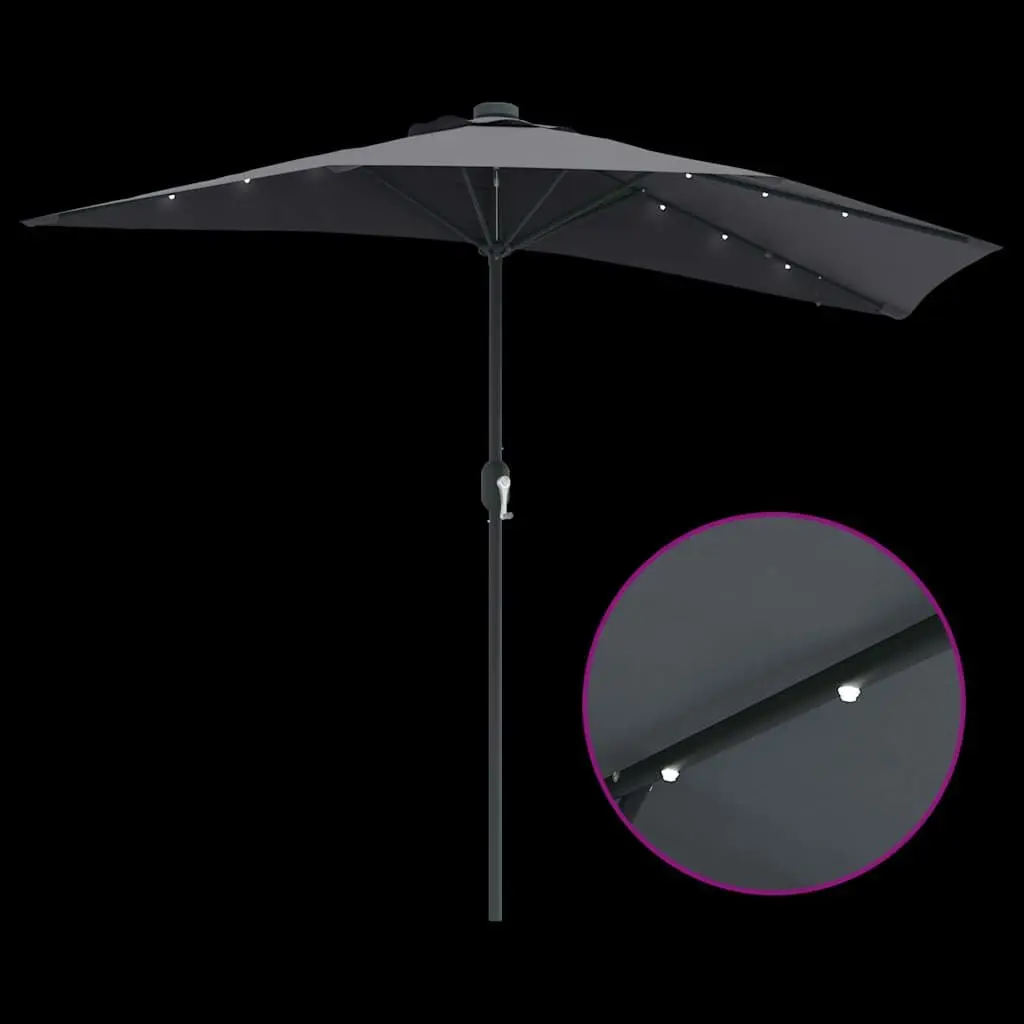 Garden Parasol with Solar LED Lights