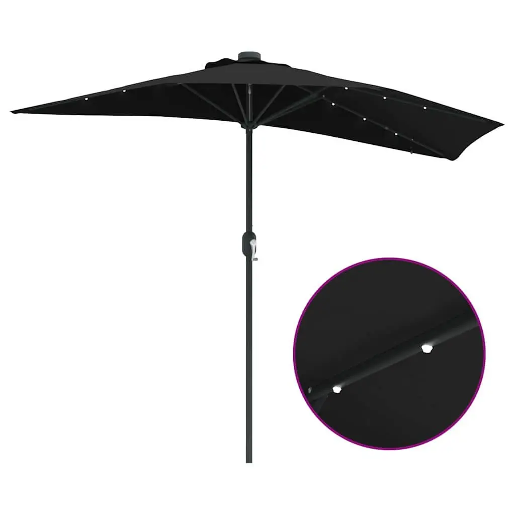 Garden Parasol with Solar Lights