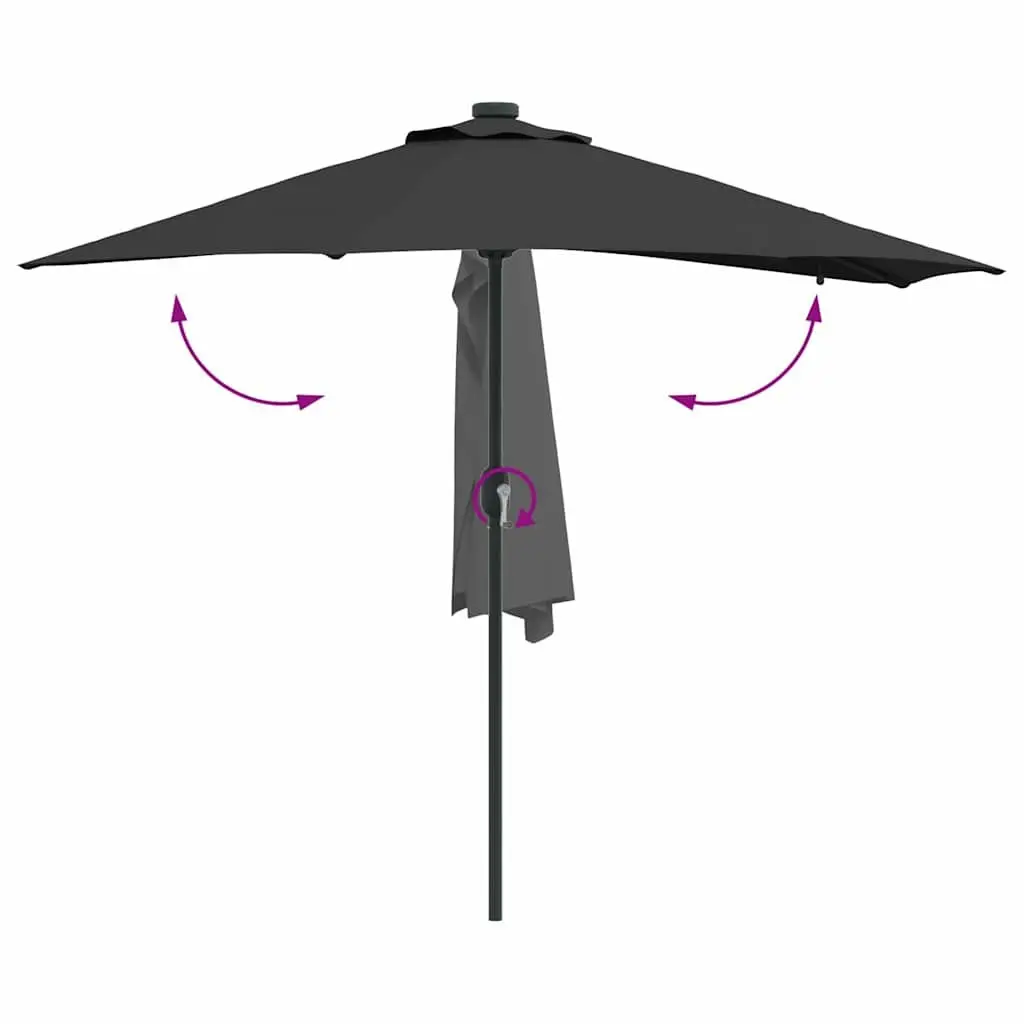 Garden Parasol with Solar Lights