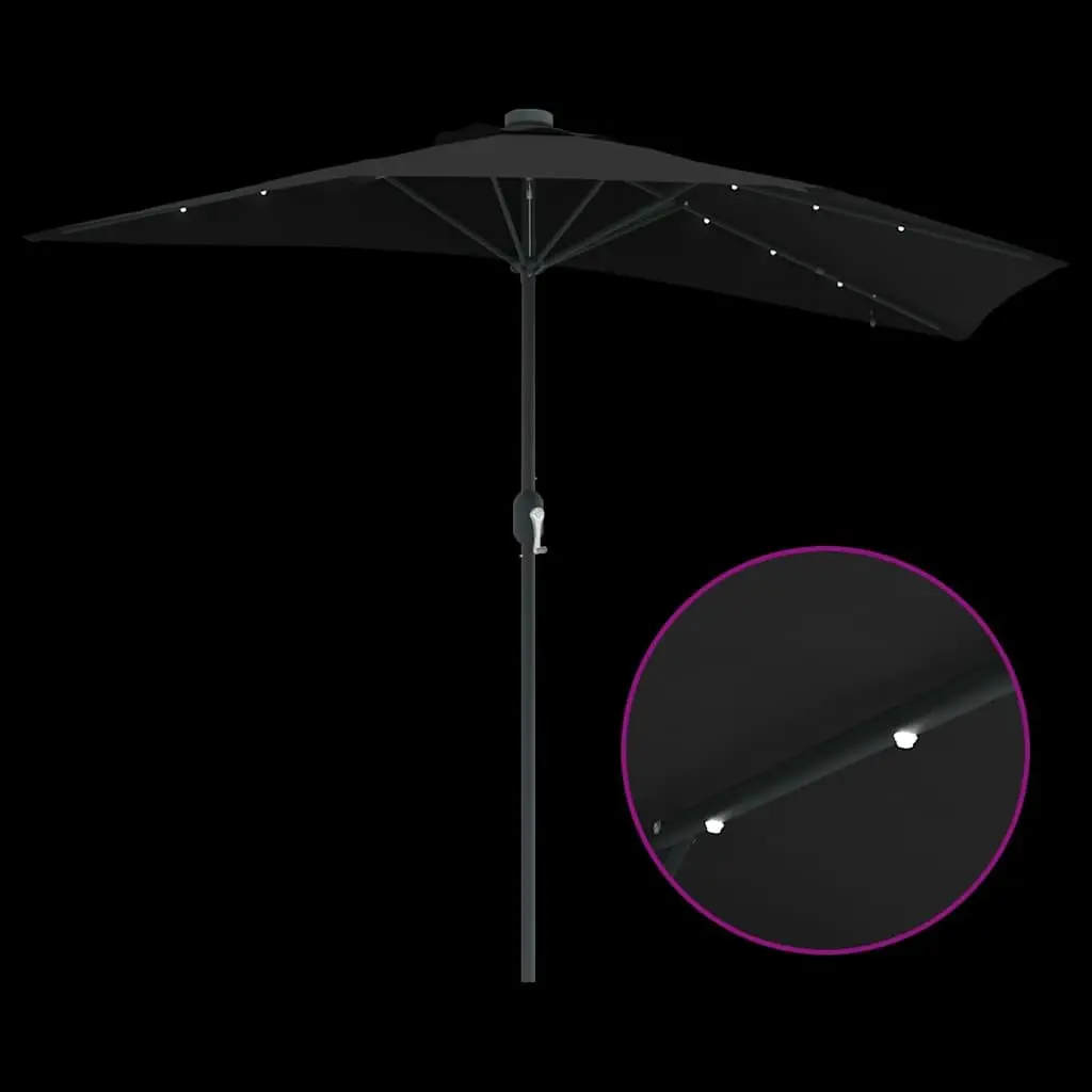 Garden Parasol with Solar Lights