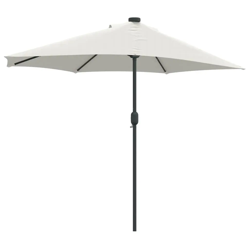 Garden Parasol Outdoor Umbrella UV-resistant Polyester Fabric Manual Crank 294x150x224cm Brown