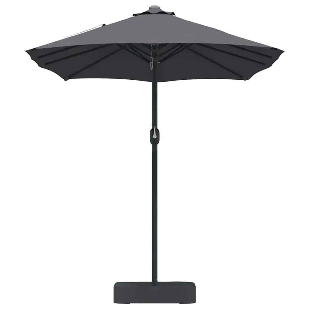 Garden Parasol Modern Anthracite 385 x 209 x 244 cm Outdoor Umbrella Shade Canopy