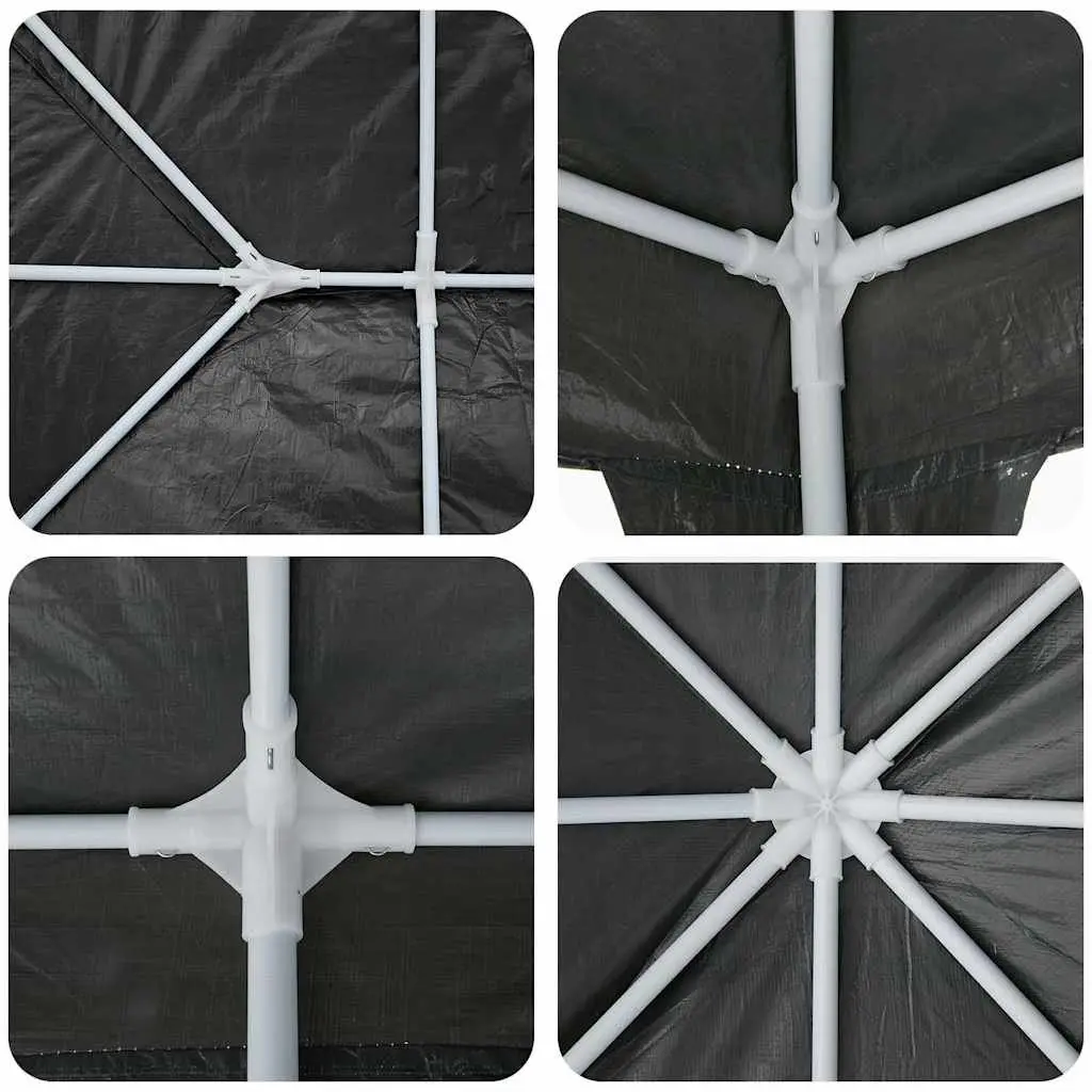 Party Tent Rectangular Anthracite 400 x 400 x 266 cm Outdoor Garden Gazebo Canopy