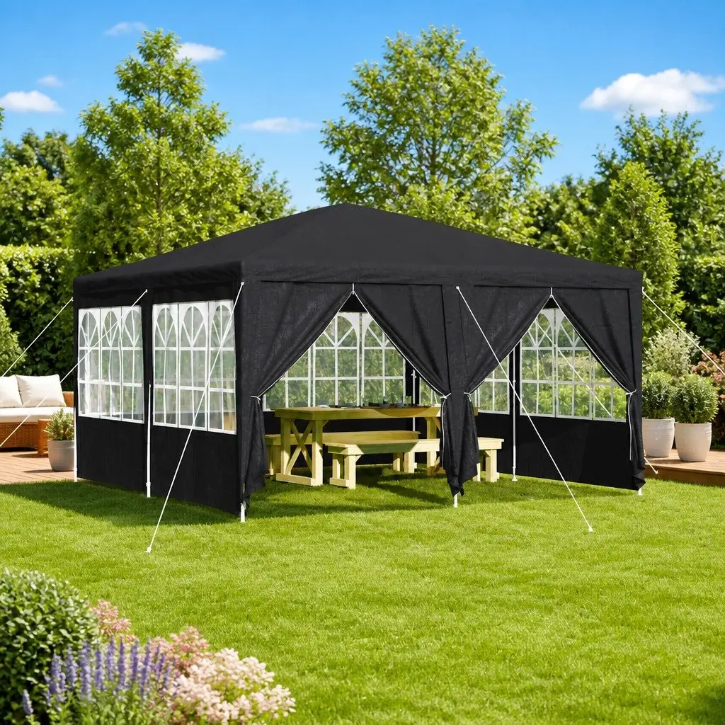 Party Tent Anthracite 400x400x266cm Outdoor Canopy Gazebo Portable Wedding Event