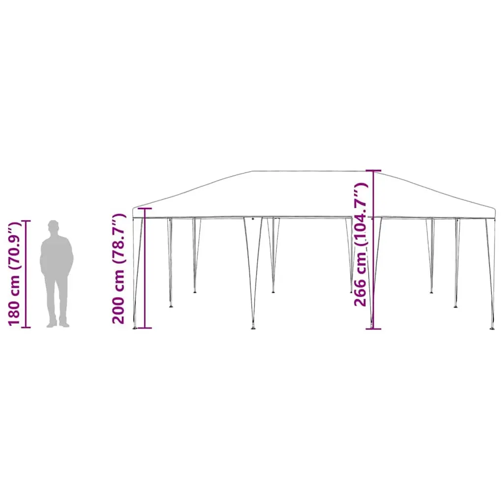 Party Tent Rectangular Anthracite 600x400x266cm Outdoor Garden Canopy