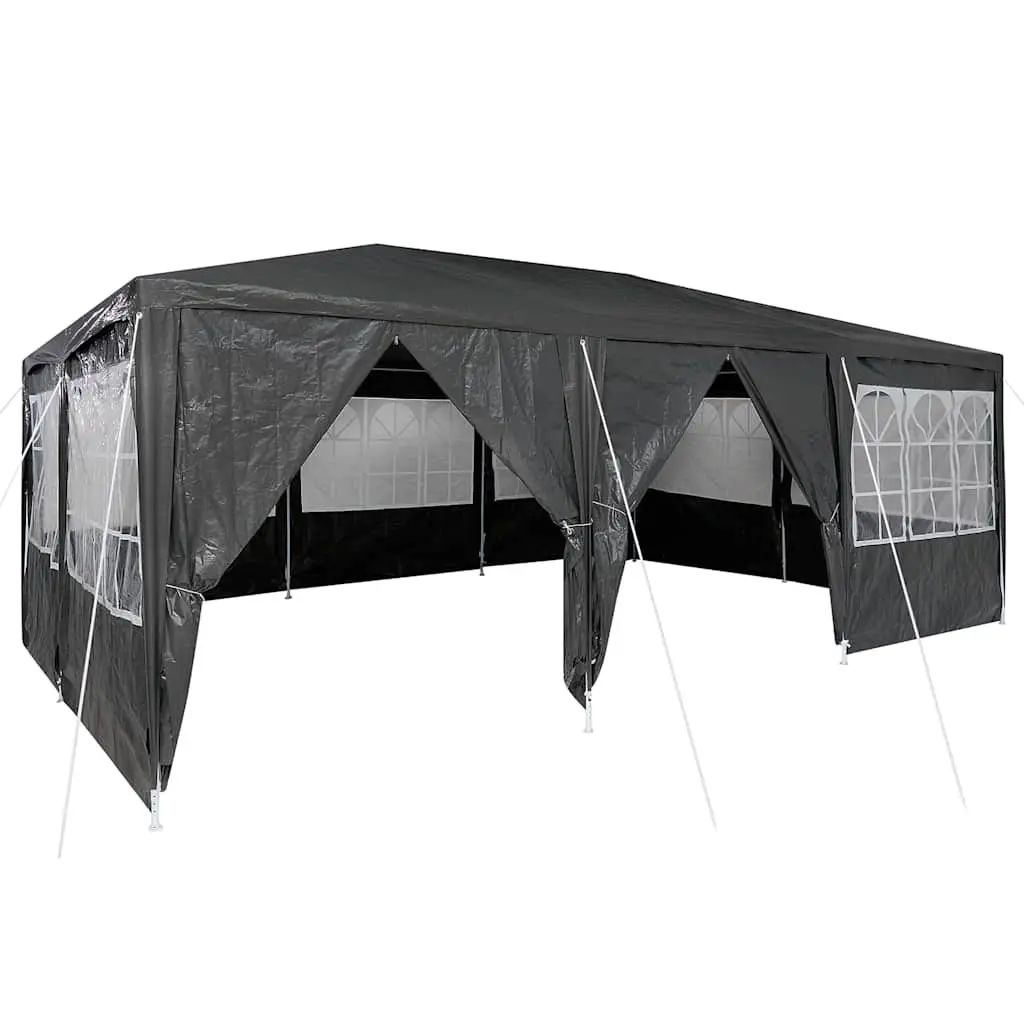 Party Tent Anthracite 600 x 400 x 266 cm Outdoor Canopy Gazebo Removable