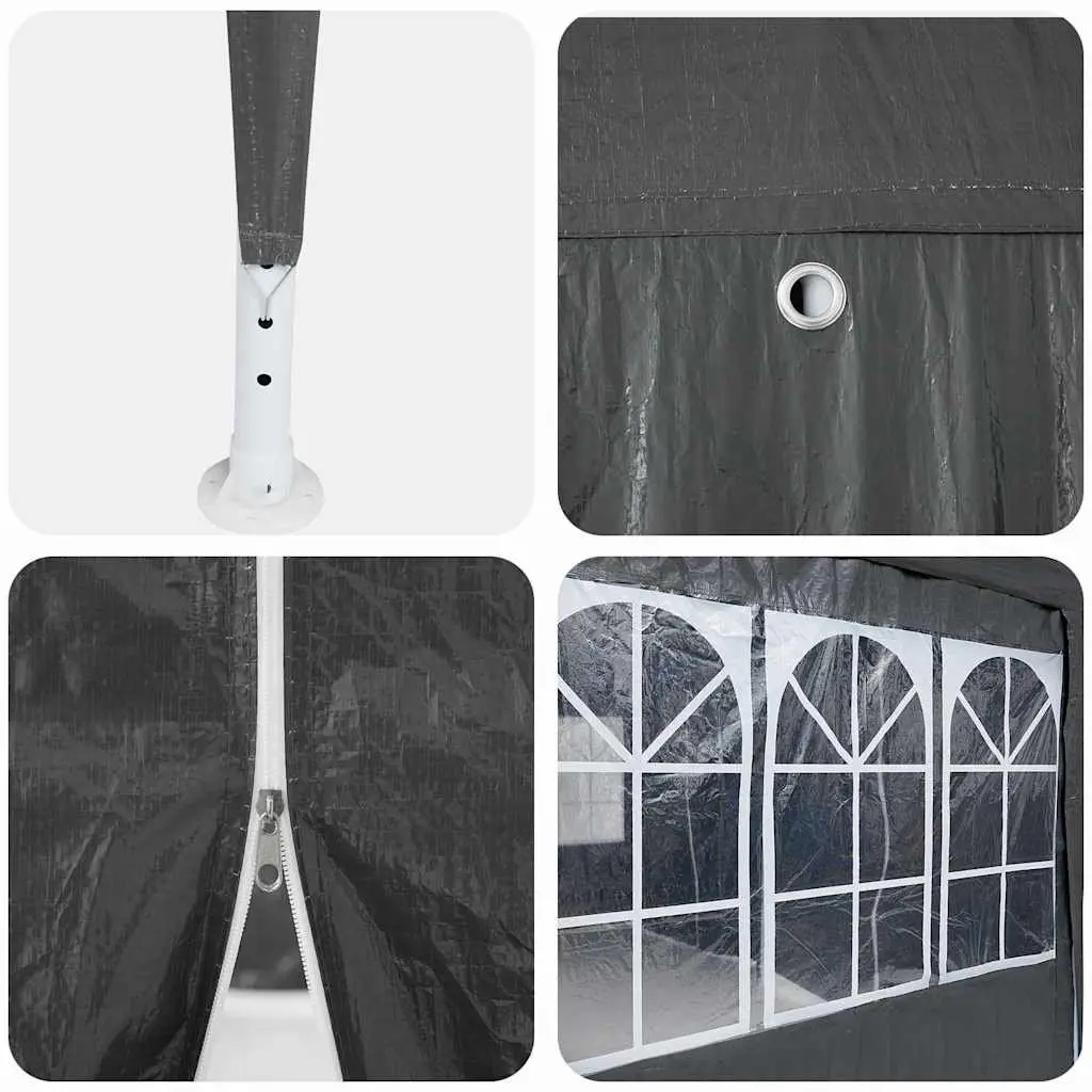 Party Tent Anthracite 600 x 400 x 266 cm Outdoor Canopy Gazebo Removable