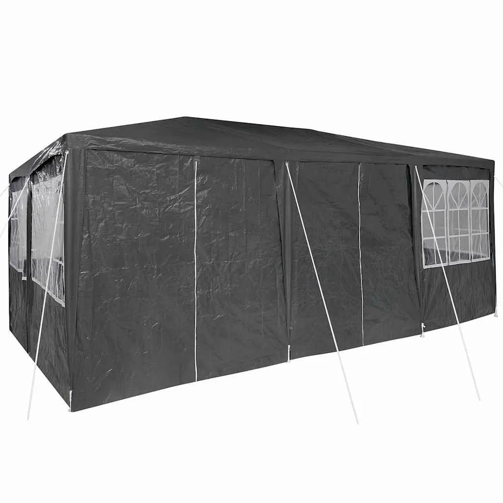 Party Tent Anthracite 600 x 400 x 266 cm Outdoor Canopy Gazebo Removable