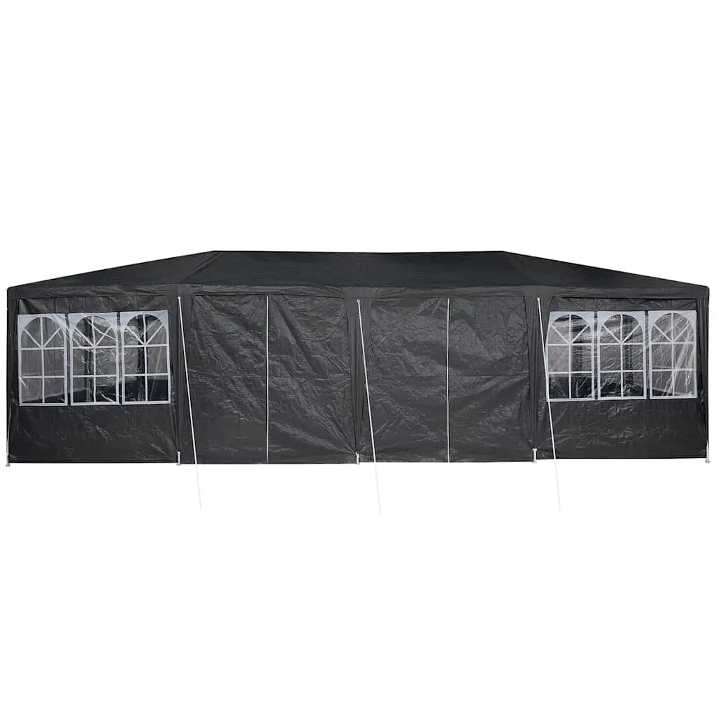 Party Tent Anthracite 800 x 400 x 266 cm Outdoor Canopy Gazebo Polyethylene