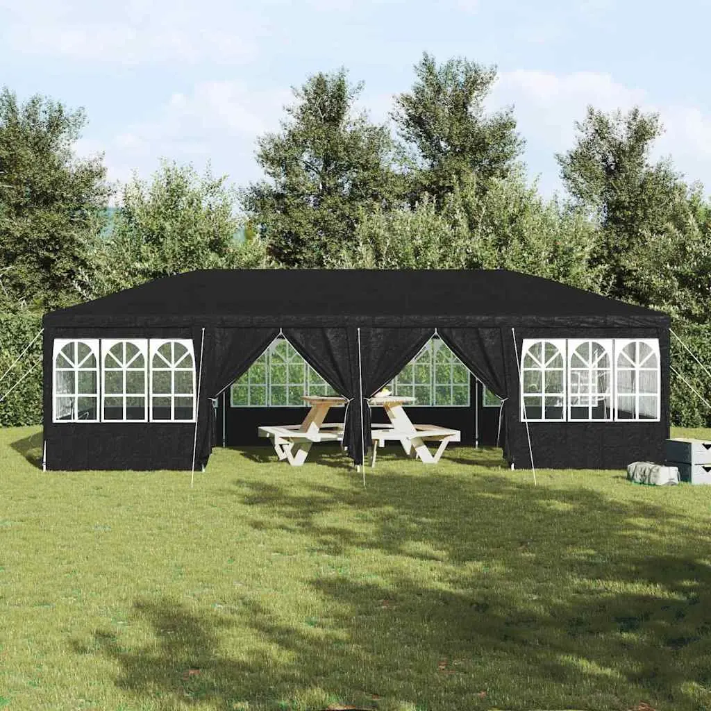 Party Tent Anthracite 800 x 400 x 266 cm Outdoor Canopy Gazebo Polyethylene