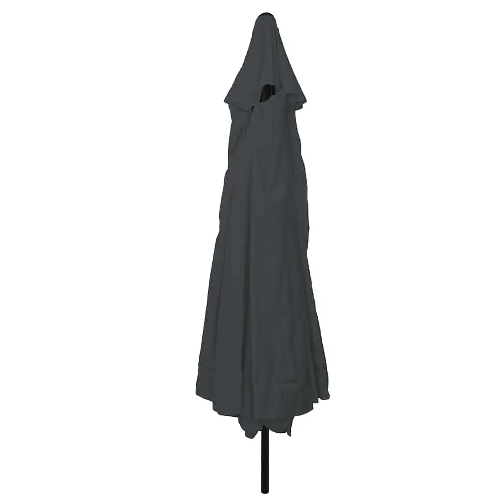 Garden Parasol UV-resistant Polyester Anthracite 394x394x248cm Collapsible Outdoor Umbrella