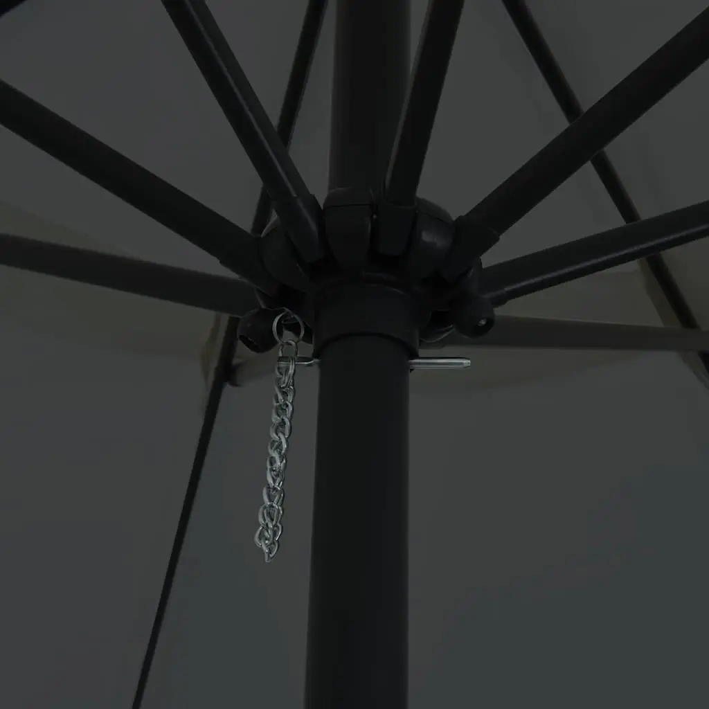 Garden Parasol UV-resistant Polyester Anthracite 394x394x248cm Collapsible Outdoor Umbrella