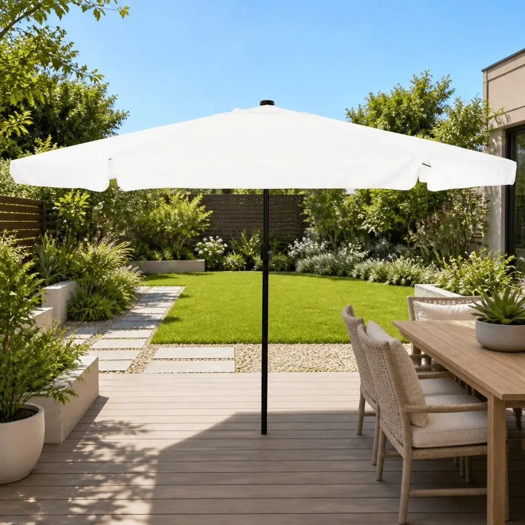 Garden Parasol LED Lighting Crank Handle 395 x 395 x 245 cm