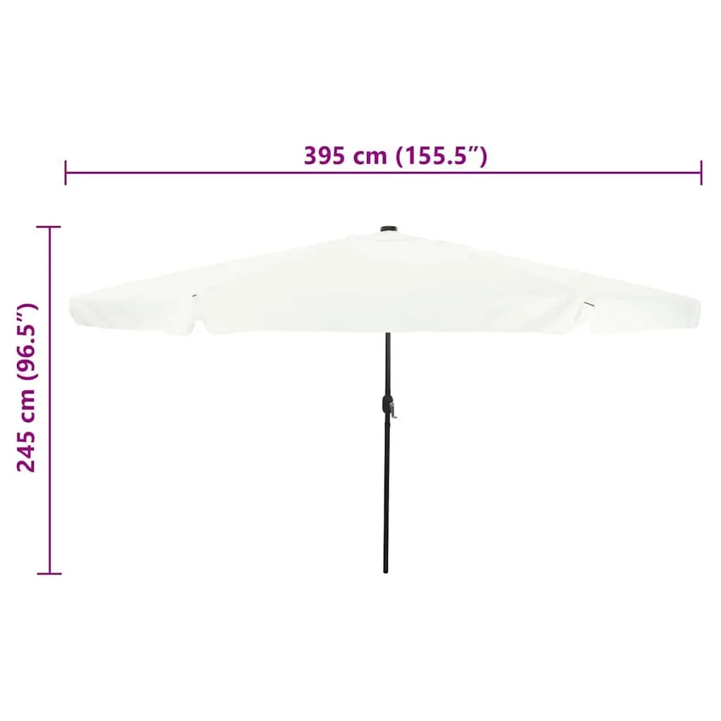 Garden Parasol LED Lighting Crank Handle 395 x 395 x 245 cm
