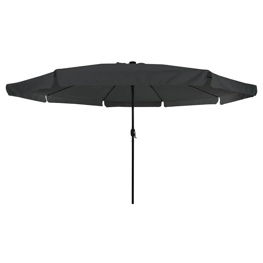 Garden Parasol 395x395x245cm Outdoor Umbrella Sunshade LED Lighting Anthracite
