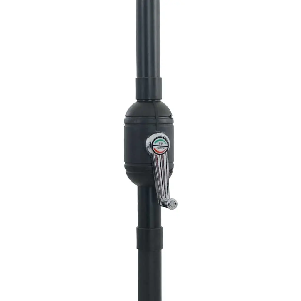 Garden Parasol Anthracite 295cm Square with Integrated LED Lights