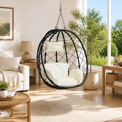Hanging Egg Chair Outdoor Indoor Porch Balcony Garden Swing Relaxation Seat