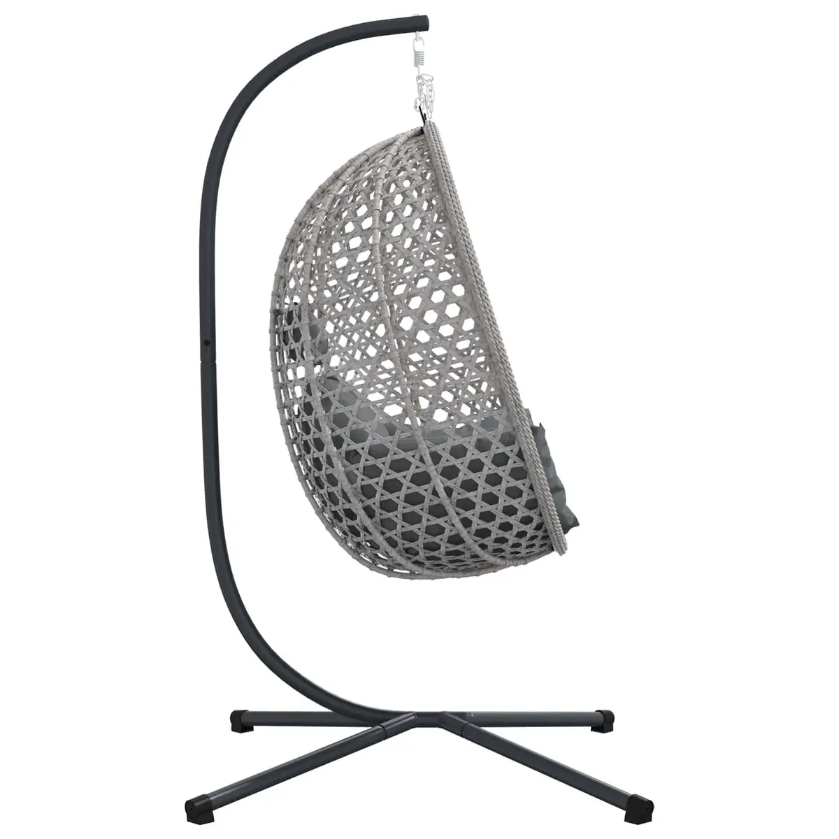 Hanging Egg Chair with Stand Foldable Indoor Outdoor Patio Garden Furniture