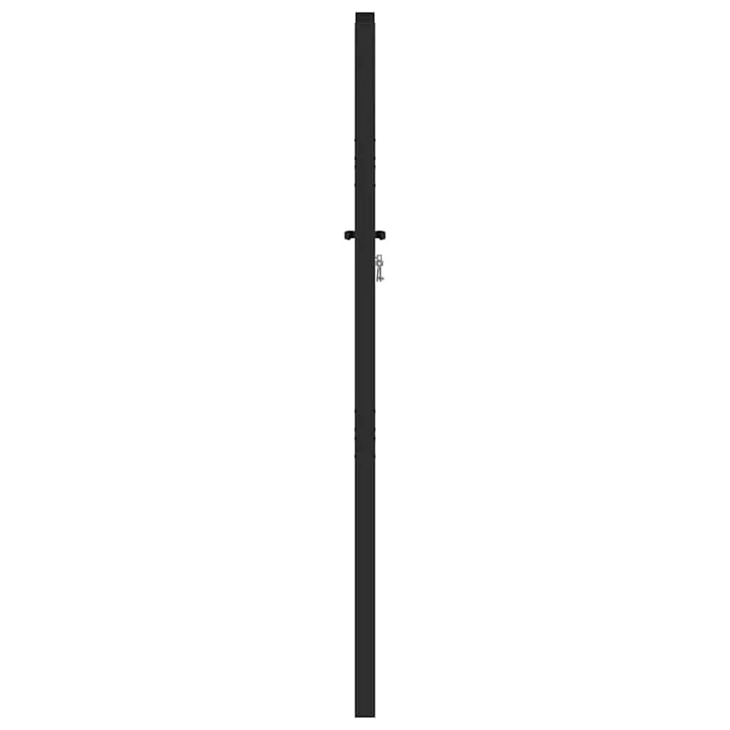 Garden Gate Lockable Black 100x150 cm Entry Fence Barrier Outdoor Security