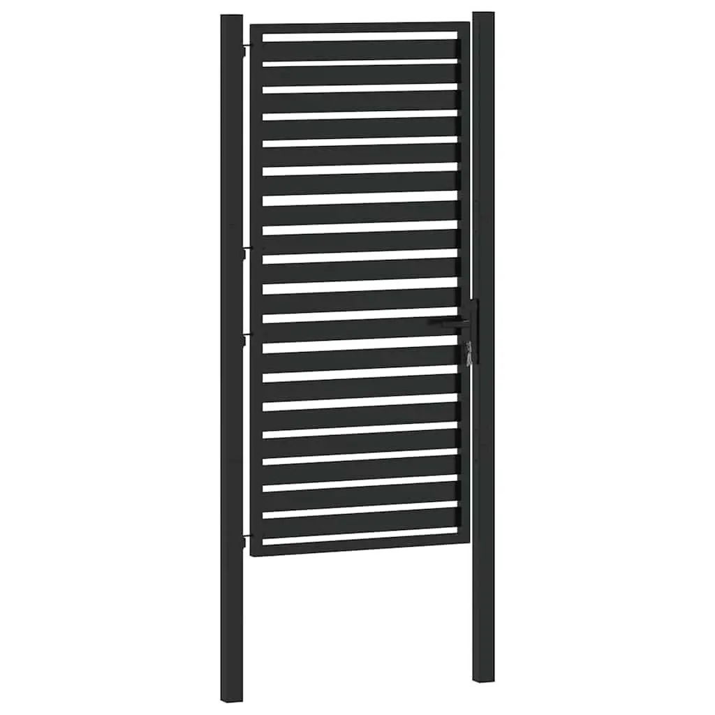 Black Aluminium Garden Gate 100x180cm