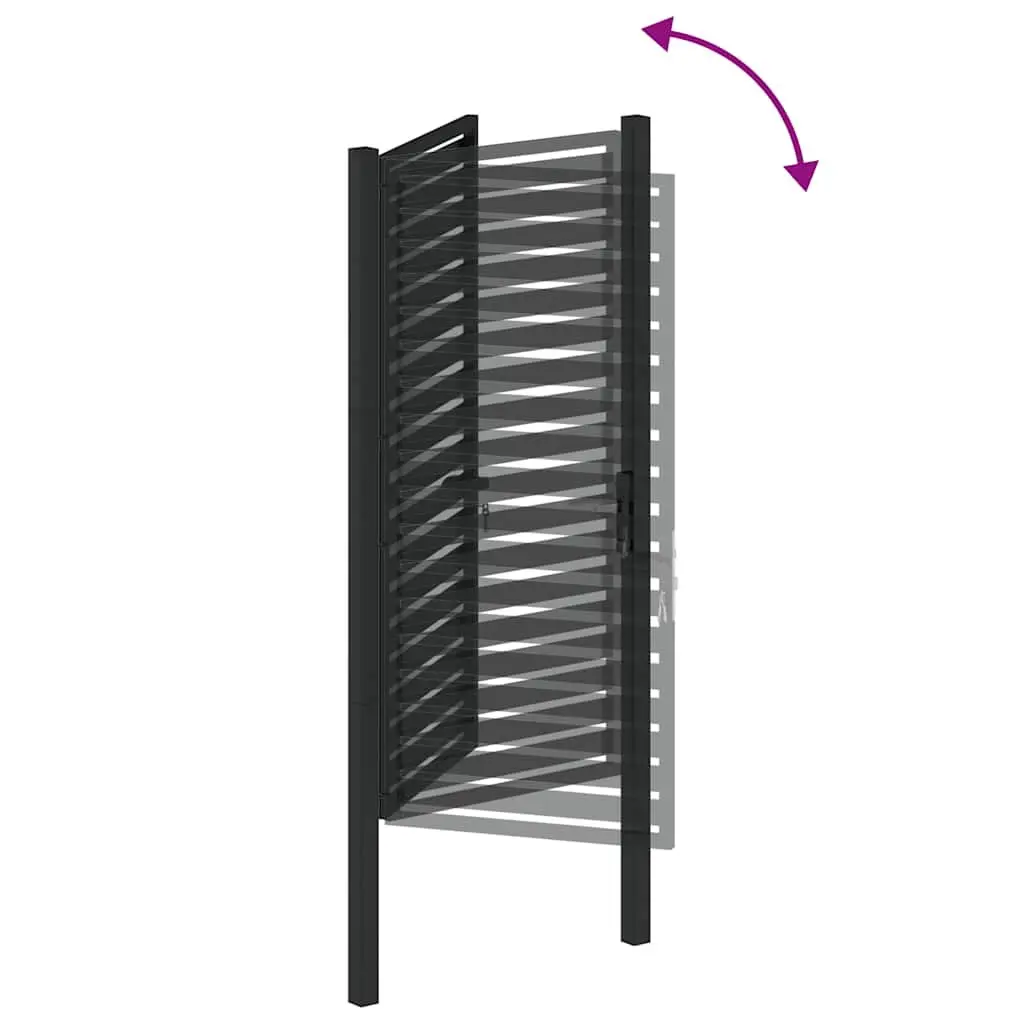 Black Aluminium Garden Gate 100x180cm