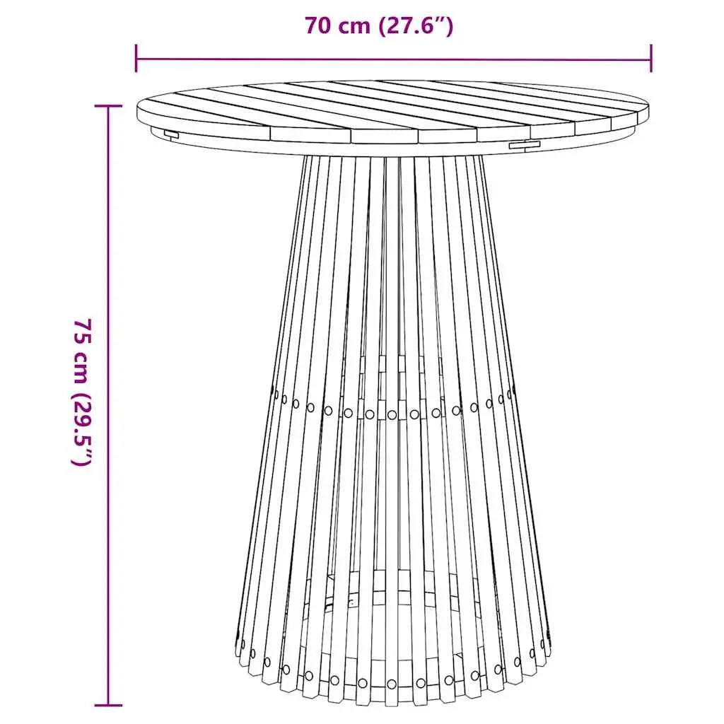 Brown Round Side Table for Outdoor Fun