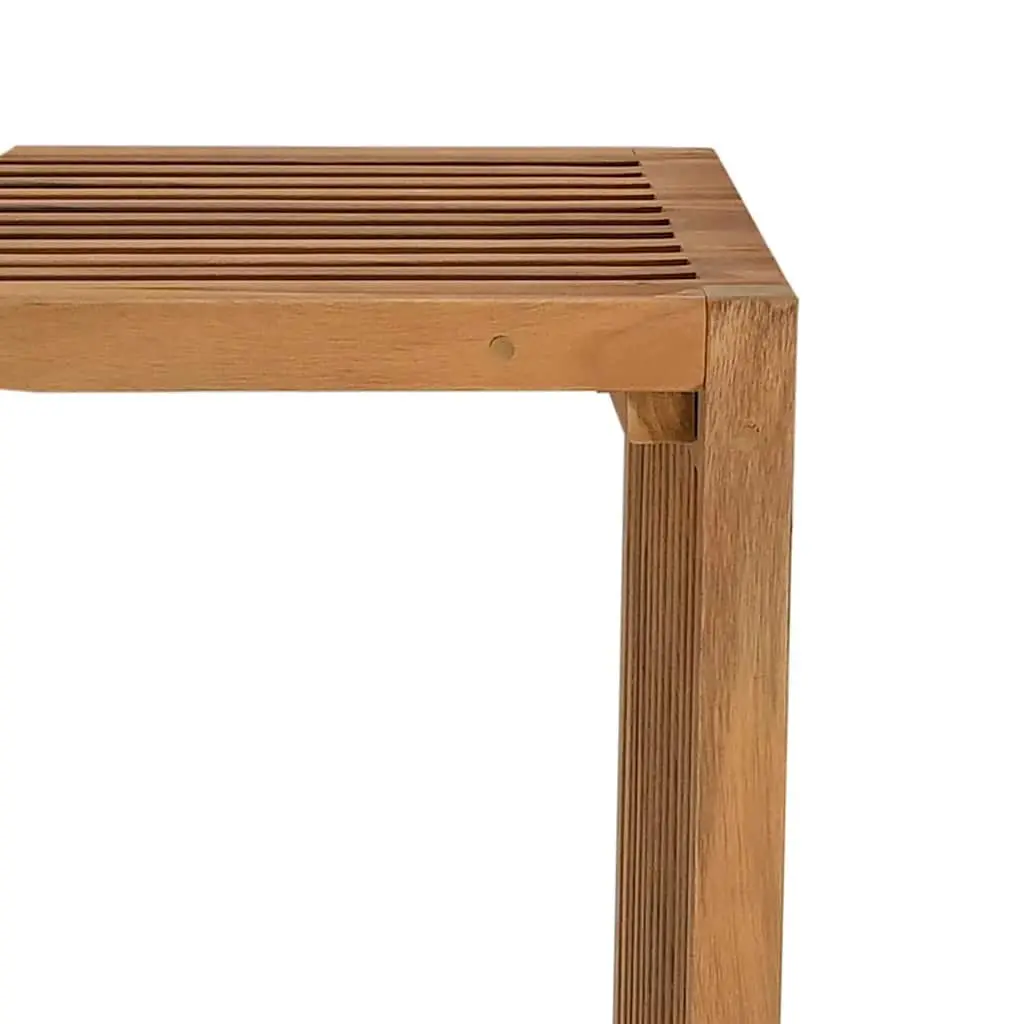 Garden Side Table Solid Teak Wood Brown Outdoor Furniture 50x32.5x35cm