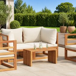 Your Friendly Teak Garden Side Table 70cm Awaits