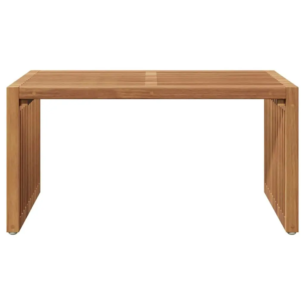 Garden Side Table Outdoor Furniture Teak Wood Brown Modern Patio Terrace 70cm