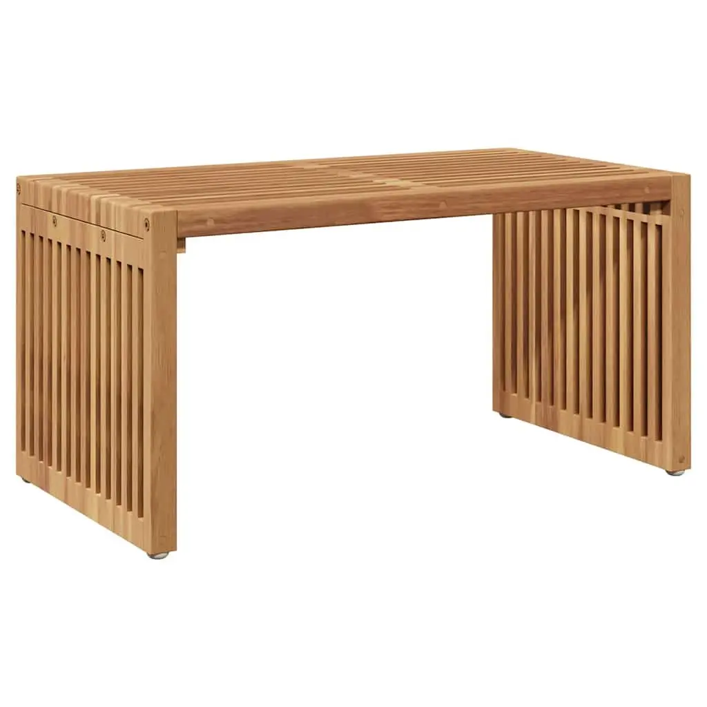 Garden Side Table Outdoor Furniture Teak Wood Brown Modern Patio Terrace 70cm