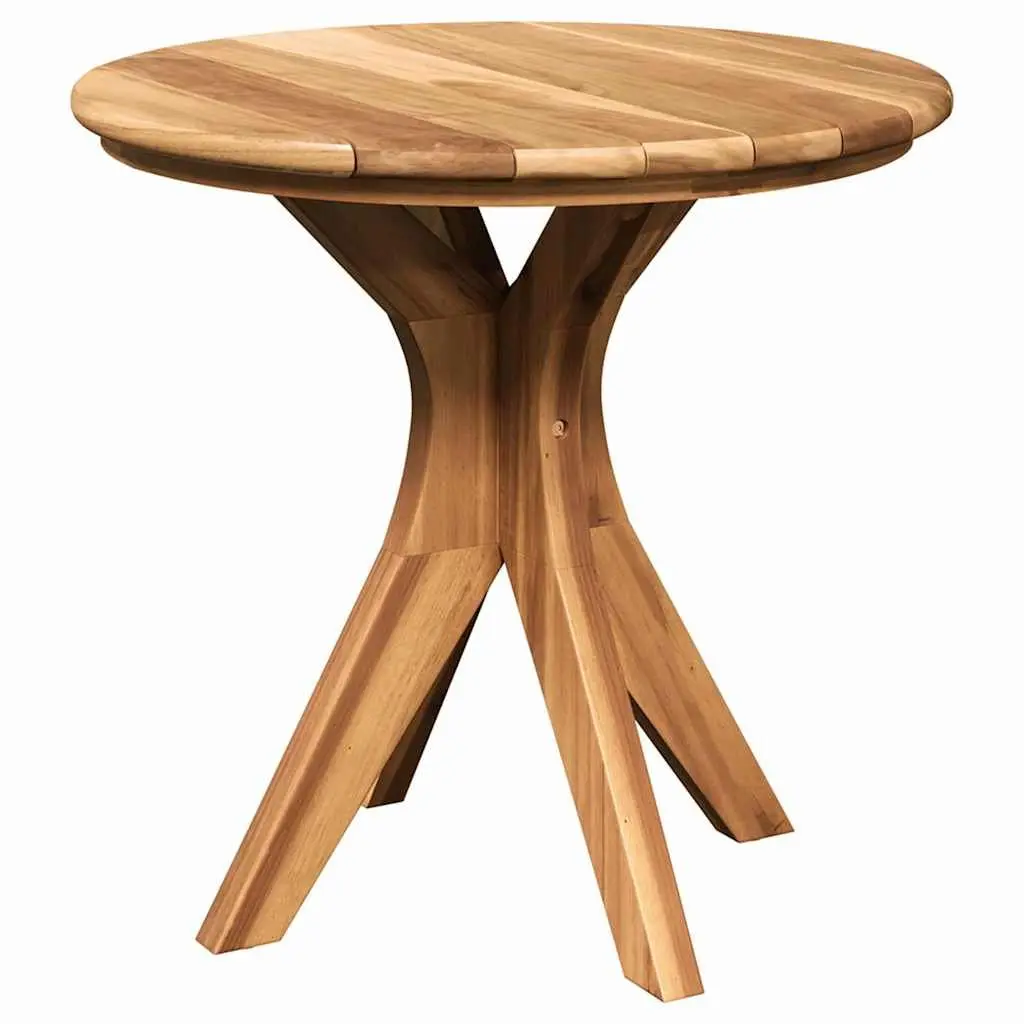 Brown Teak Side Table for Outdoor Spaces