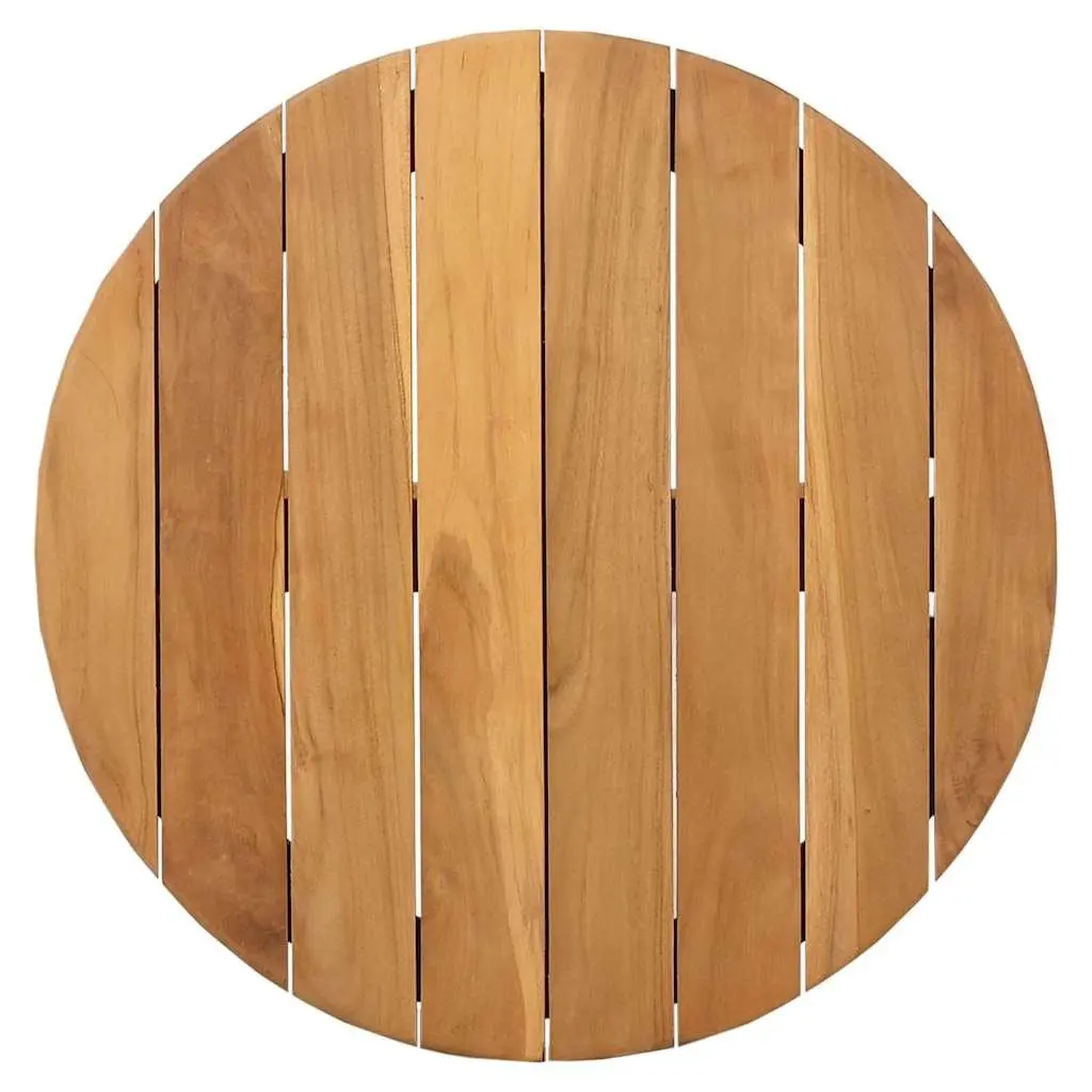 Brown Teak Side Table for Outdoor Spaces