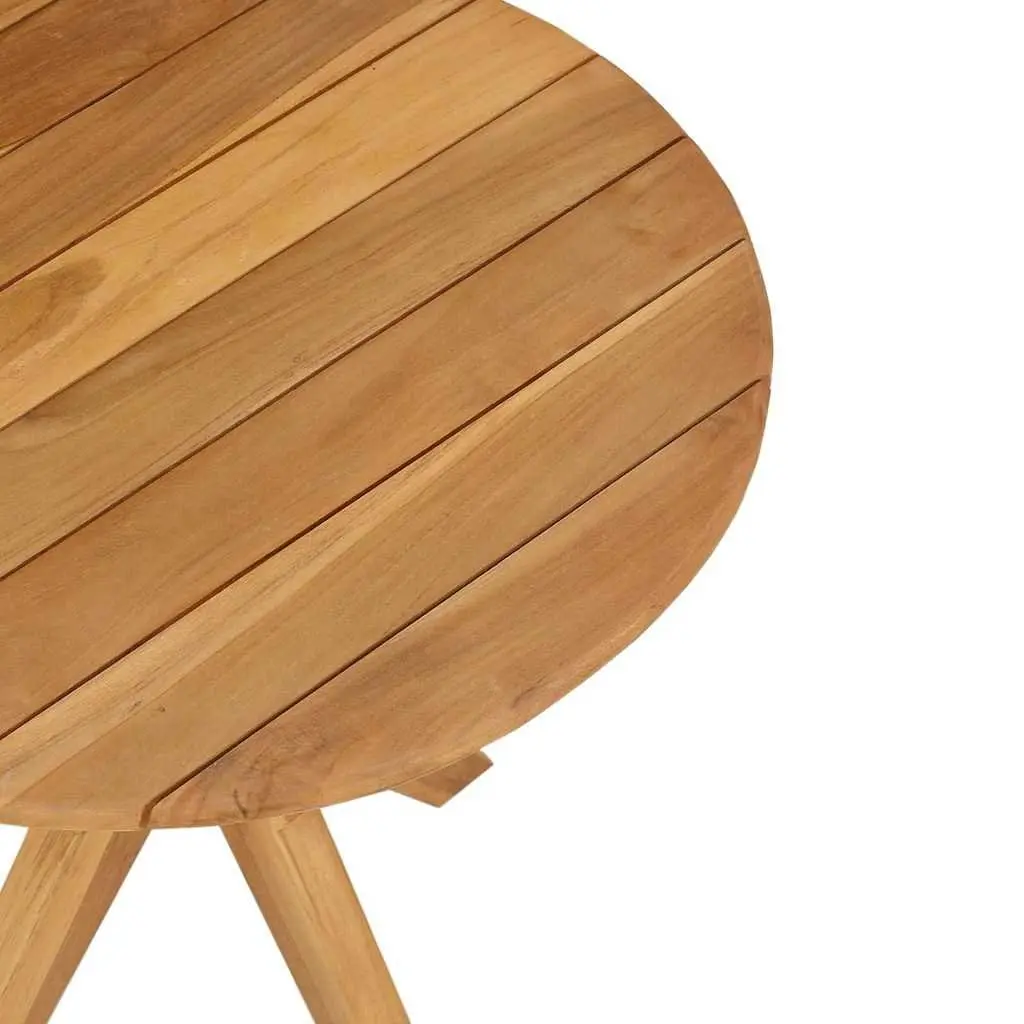Brown Teak Side Table for Outdoor Spaces