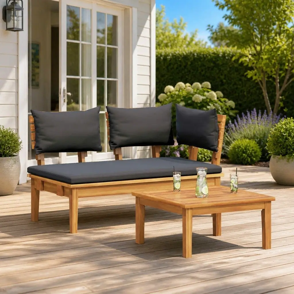Garden Bench and Table Set