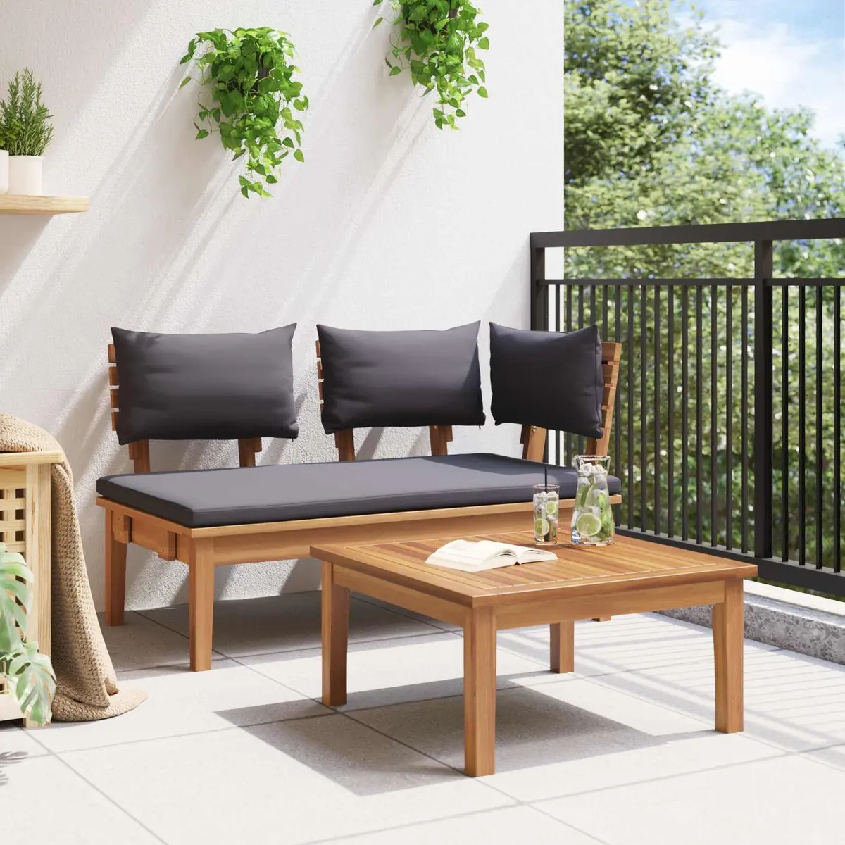 Garden Bench and Table Set