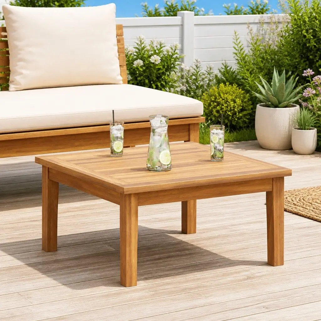 Outdoor Patio Table Made of Teak Wood