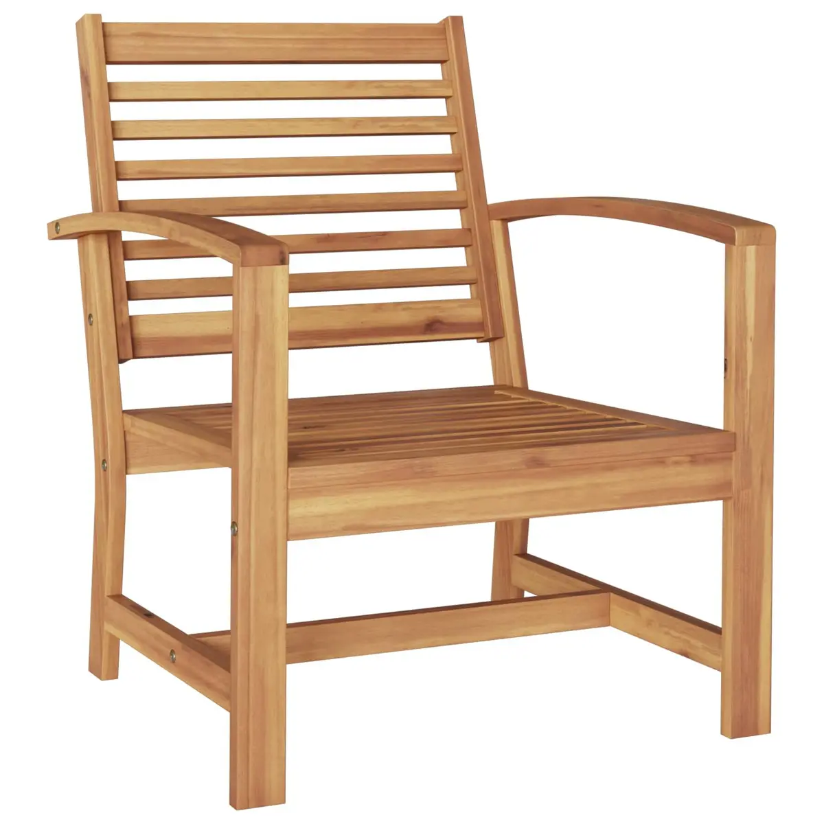 Outdoor Chairs Rustic Style 2 Piece Set Brown Dark Grey 65x60x76.5cm
