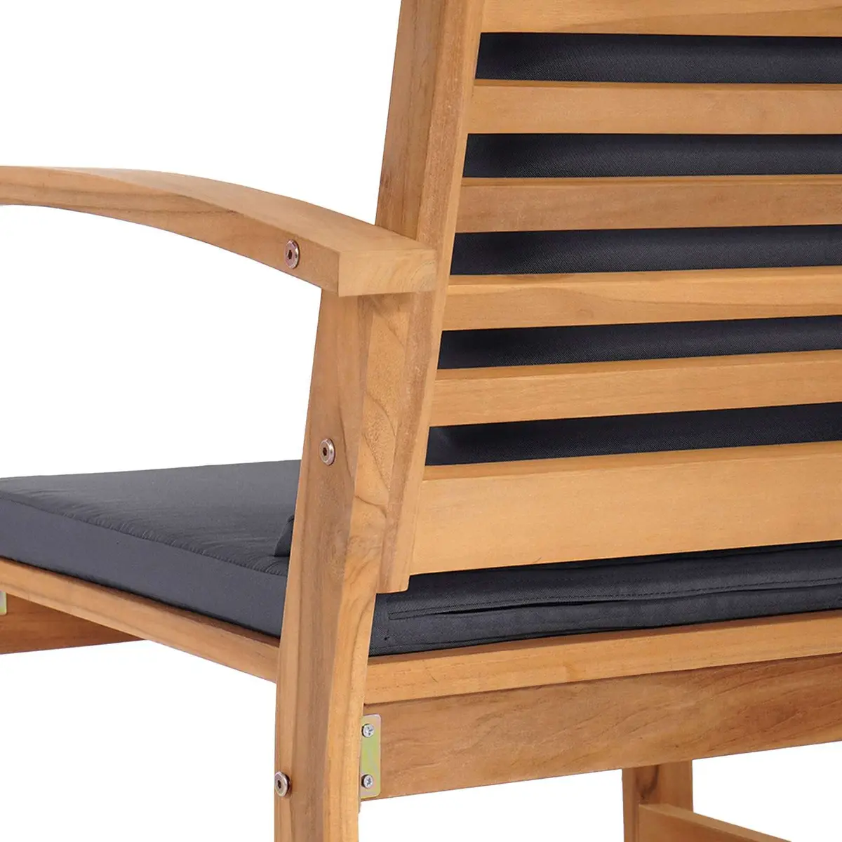 Outdoor Chairs Rustic Style 2 Piece Set Brown Dark Grey 65x60x76.5cm