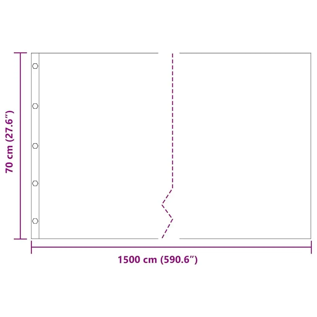 Root Barrier Polyethylene Matte Black 0.7 x 15 m Garden Landscape Weed Control Mat